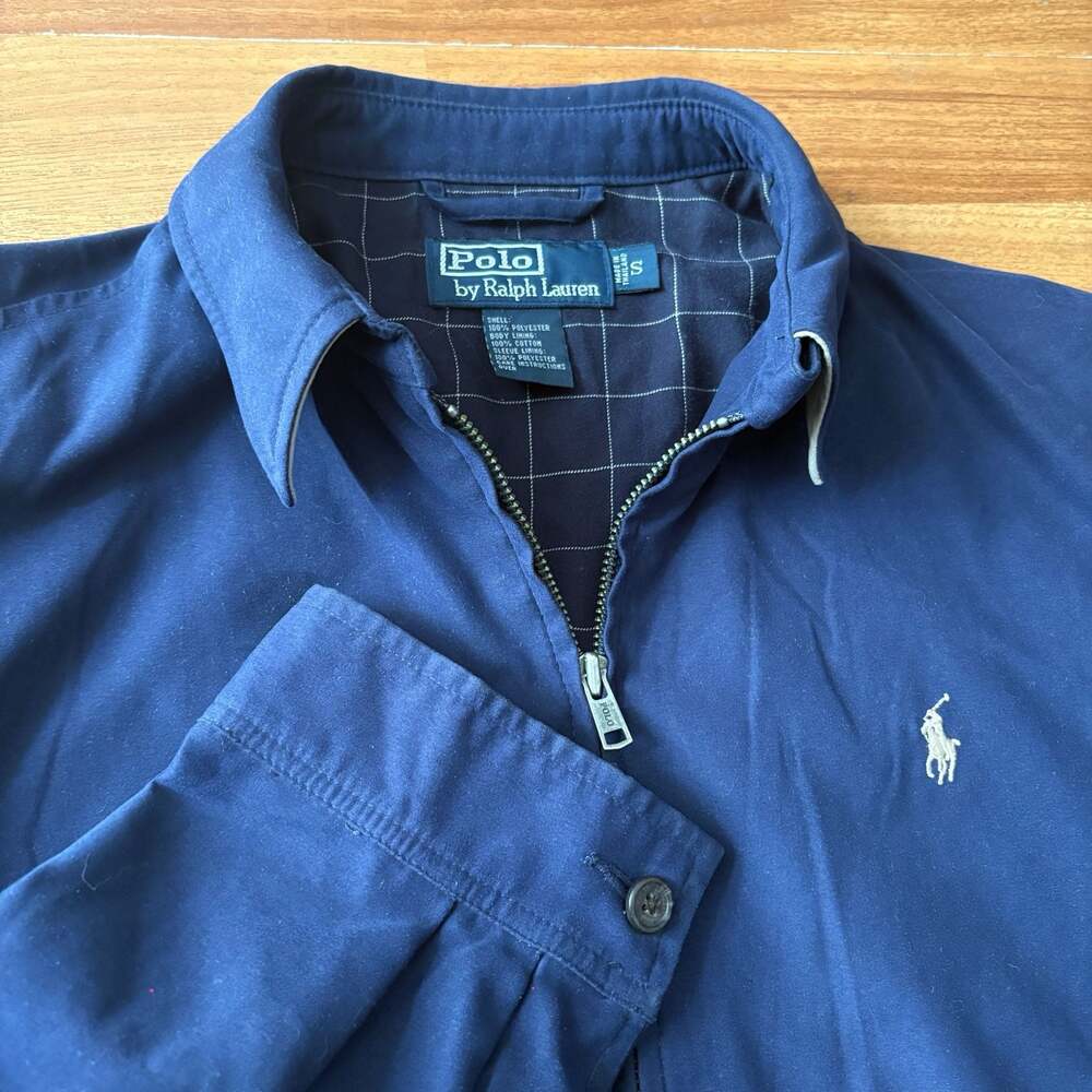 Polo by Ralph Lauren Vintage Navy Blue Harrington Jacket Size S